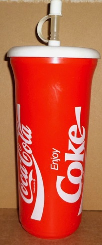 5815-1 € 1,50 ccoa cola drinkbeker enjoy coke  coca cola H 21 D 10 cm.jpeg